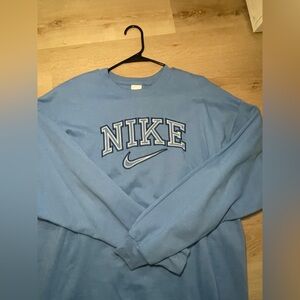 Light Blue Nike Embroidered Crewneck